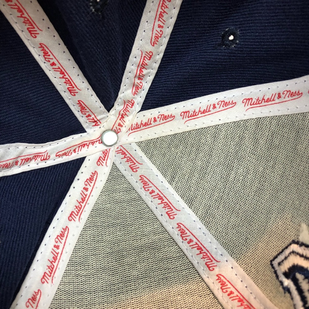 MITCHELL & NESS | BLUE MN SPLASH FITTED CAP |7 7/8 - Picture 7 of 8